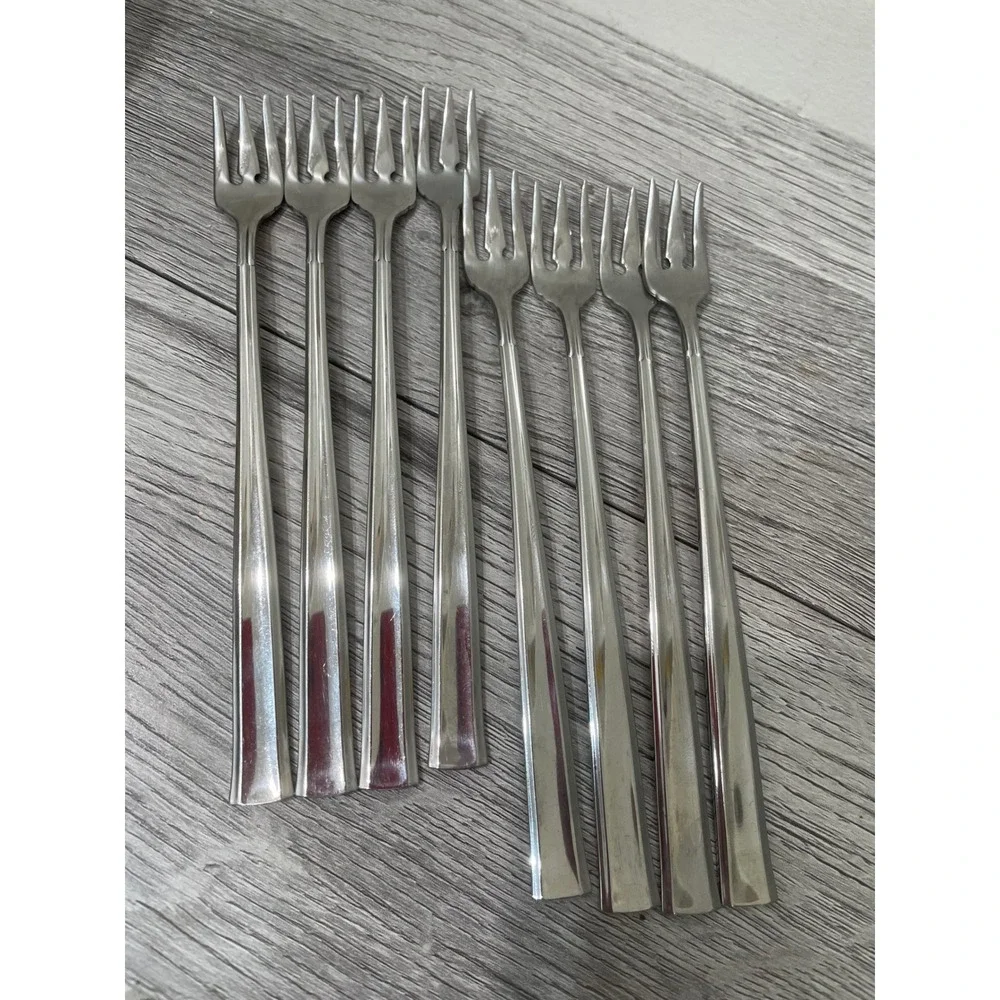 Oneida All-American Stainless Steel Forever Cocktail Seafood Forks Set of 8‎